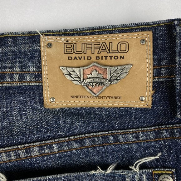 Buffalo David Bitton Jeans Men 35x30* Travis Relaxed‎ Fit Straight Blue - Picture 8 of 16